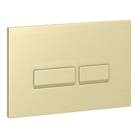 Arezzo Brushed Brass Square Button Flush Plate
