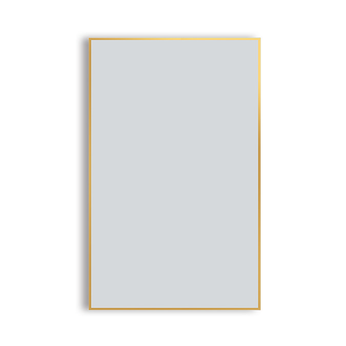 Arezzo Brushed Brass Square Edge 1200 x 700 Mirror