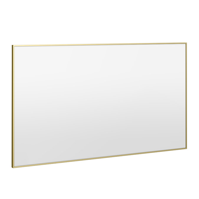 Arezzo Brushed Brass Square Edge 1200 x 700 Mirror