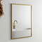 Arezzo Brushed Brass Square Edge 1200 x 700 Mirror