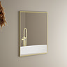 Arezzo Brushed Brass Square Edge 700 x 500 Mirror