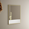 Arezzo Brushed Brass Square Edge 700 x 500 Mirror
