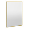 Arezzo Brushed Brass Square Edge 700 x 500 Mirror