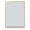 Arezzo Brushed Brass Square Edge Framed Bathroom Mirror - 800 x 600mm