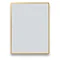 Arezzo Brushed Brass Square Edge Framed Bathroom Mirror - 800 x 600mm
