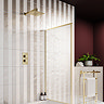 Arezzo Brushed Brass Square Shower Package with Concealed Valve + 200mm Head