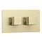 Arezzo Brushed Brass Square Shower Package with Concealed Valve + 200mm Head