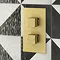 Arezzo Brushed Brass Square Shower Package with Concealed Valve + 300mm Head Newest Large Image