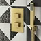 Arezzo Brushed Brass Square Shower System (Twin Valve with Diverter, Wall Mounted Head + Handset) Standard Large Image