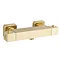 Arezzo Brushed Brass Square Thermostatic Bar Valve + Slide Rail Kit Profile Large Image