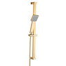 Arezzo Brushed Brass Square Thermostatic Bar Valve + Slide Rail Kit  Standard Large Image