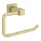 Arezzo Brushed Brass Square Toilet Roll Holder  Feature Large Image