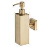 Arezzo Brushed Brass Square Wall Mounted Soap Dispenser