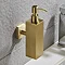 Arezzo Brushed Brass Square Wall Mounted Soap Dispenser  Feature Large Image