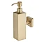 Arezzo Brushed Brass Square Wall Mounted Soap Dispenser Large Image