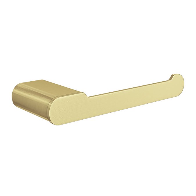 Arezzo Brushed Brass Toilet Roll Holder  Feature Large Image