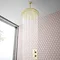 Arezzo Brushed Brass Twin Concealed Shower Valve inc. 300mm Head + 200mm Ceiling Mounted Arm Large I