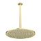Arezzo Brushed Brass Twin Concealed Shower Valve inc. 300mm Head + Ceiling Mounted Head  additional 