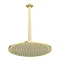 Arezzo Brushed Brass Twin Concealed Shower Valve inc. 300mm Head + Ceiling Mounted Head additional