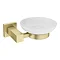 Arezzo Brushed Brass Wall Mounted Soap Dish & Square Holder  Feature Large Image