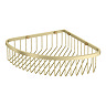 Arezzo Brushed Brass Wire Corner Shower Basket  Profile Large Image