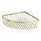 Arezzo Brushed Brass Wire Corner Shower Basket  Profile Large Image