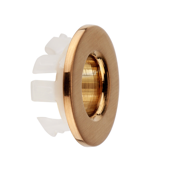 Arezzo Brushed Bronze Basin Overflow Cover Insert Hole Trim