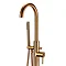 Arezzo Brushed Bronze Freestanding Bath Tap with Shower Mixer  Profile Large Image