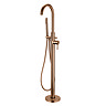Arezzo Brushed Bronze Freestanding Bath Tap with Shower Mixer