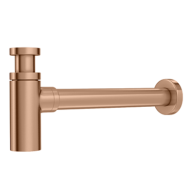 Arezzo Brushed Bronze Round Basin Bottle Trap  Profile Large Image
