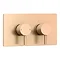 Arezzo Brushed Bronze Round Modern Twin Concealed Shower Valve with Diverter  Standard Large Image