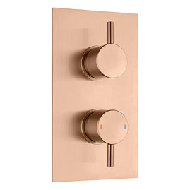 Arezzo Brushed Bronze Round Modern Twin Concealed Shower Valve