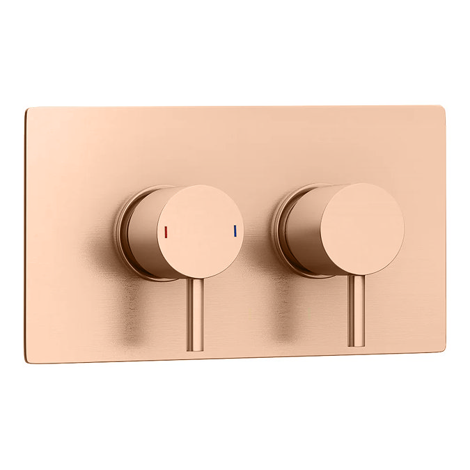 Arezzo Brushed Bronze Round Shower Package with Concealed Valve + Head
