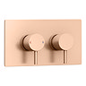 Arezzo Brushed Bronze Round Shower Package with Concealed Valve + Head