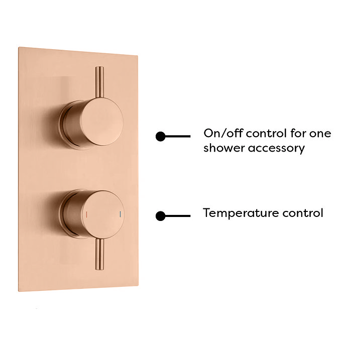 Arezzo Brushed Bronze Round Shower Package with Concealed Valve & Head