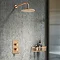 Arezzo Brushed Bronze Round Shower Package with Concealed Valve + Head Large Image