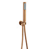 Arezzo Brushed Bronze Round Thermostatic Shower Pack with Head + Handset  In Bathroom Large Image