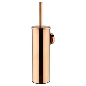 Arezzo Brushed Bronze Wall Mounted Toilet Brush + Holder Large Image