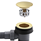 Arezzo Brushed Gold Easy-Clean Bath Waste with Flexible 520mm Overflow