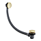 Arezzo Brushed Gold Easy-Clean Bath Waste with Flexible 520mm Overflow