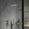 Arezzo Brushed Gunmetal Grey 300mm Wire Shower Basket