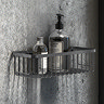 Arezzo Brushed Gunmetal Grey 300mm Wire Shower Basket
