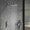 Arezzo Brushed Gunmetal Grey Concealed Individual Stop Tap + Thermostatic Control Shower Valve  Feat