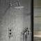 Arezzo Brushed Gunmetal Grey Round Shower Package with Concealed Valve + Head Large Image