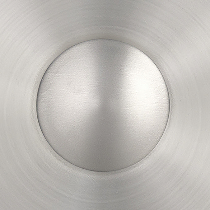 Arezzo Brushed Nickel 360mm Round Stainless Steel Counter Top Basin + Waste Profile Large Image