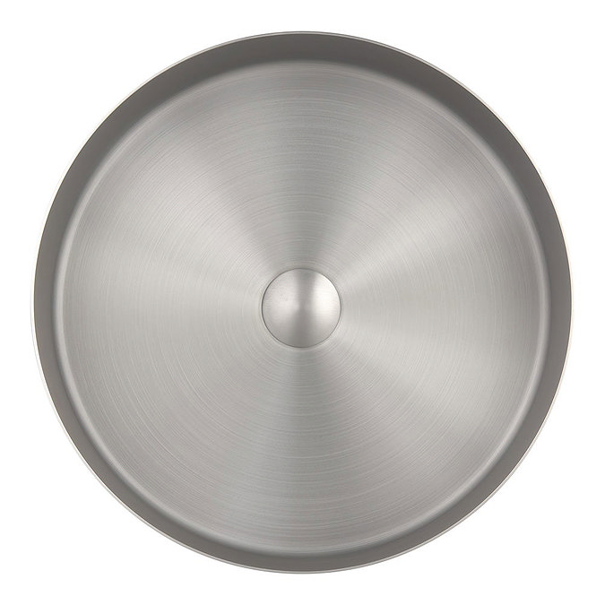 Arezzo Brushed Nickel 360mm Round Stainless Steel Counter Top Basin + Waste