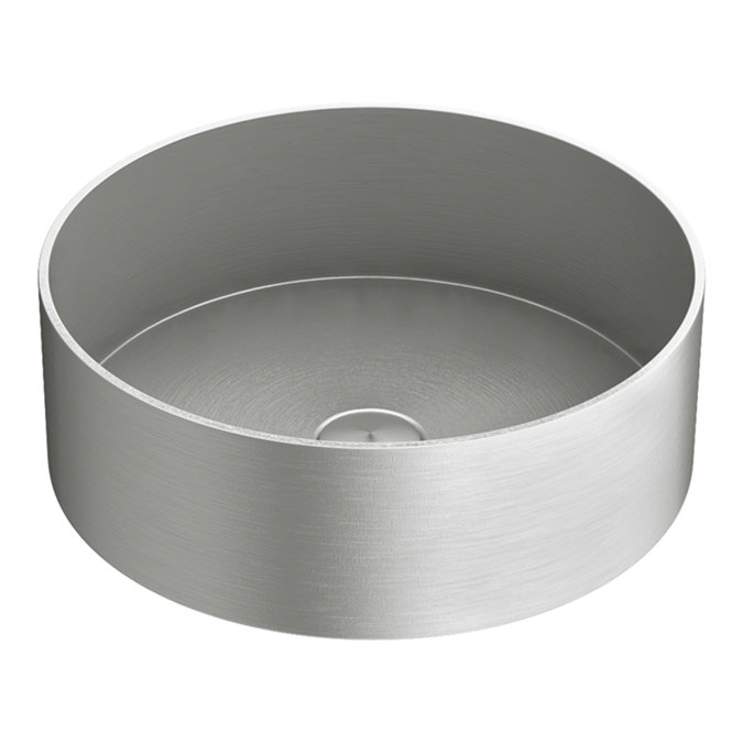 Arezzo Brushed Nickel 360mm Round Stainless Steel Counter Top Basin + Waste