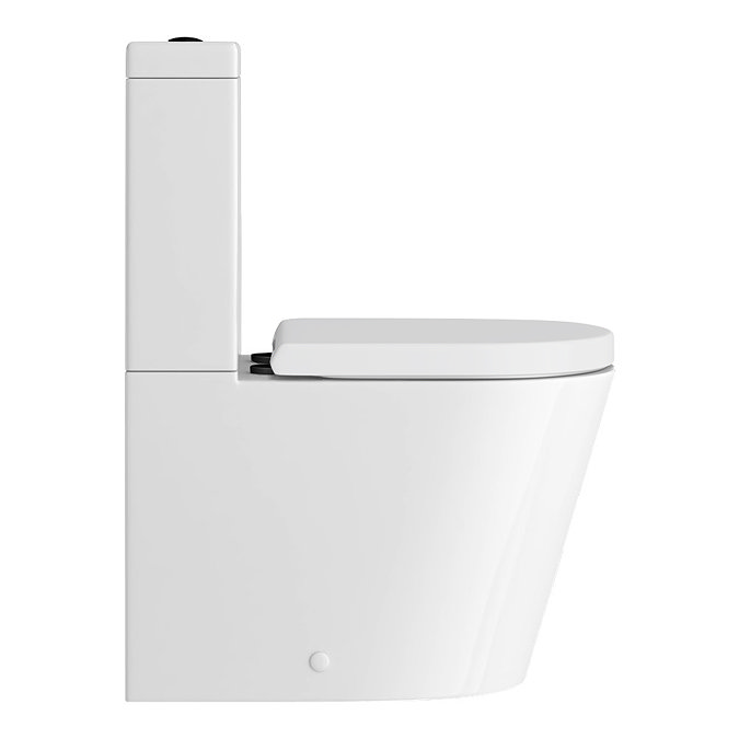  Arezzo BTW Close Coupled Toilet with Matt Black Douche Kit and Soft Close Seat