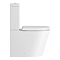 Arezzo BTW Close Coupled Toilet with Soft Close Seat (Brushed Brass Flush + Hinges)
