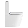 Arezzo BTW Close Coupled Toilet with Slim Soft Close Seat (Matt Black Flush + Hinges)